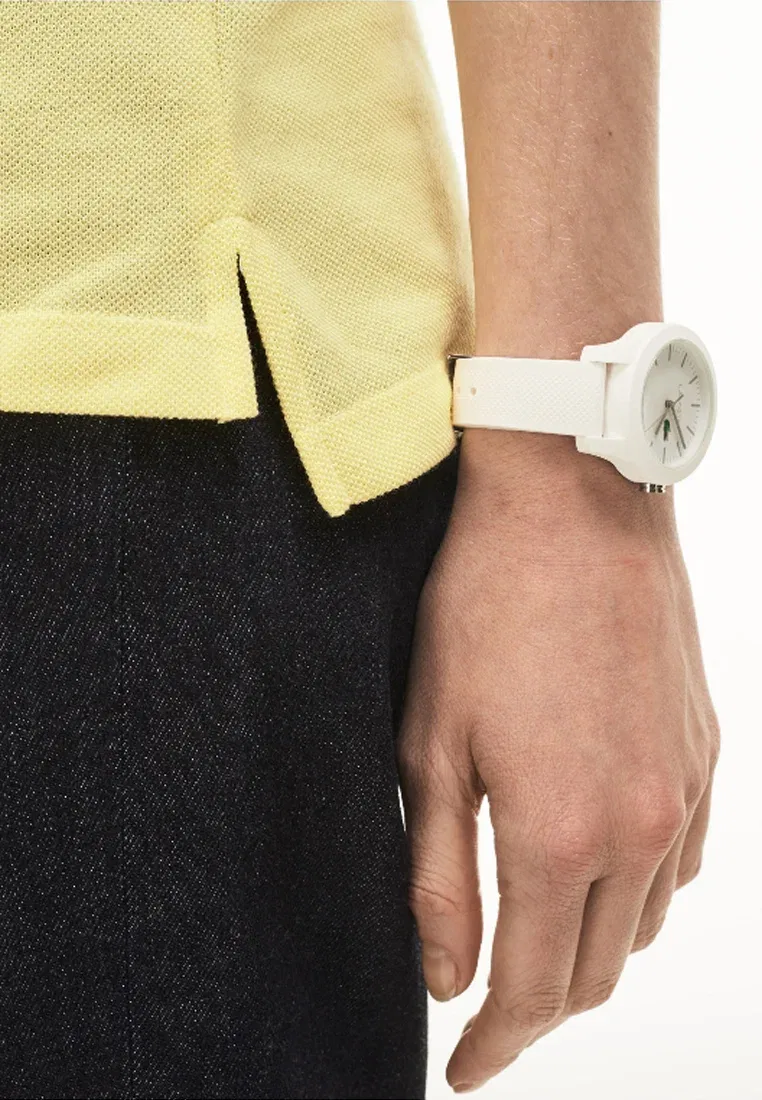 Рубашка поло Lacoste Jaune, однотонная, желтая — фото 3