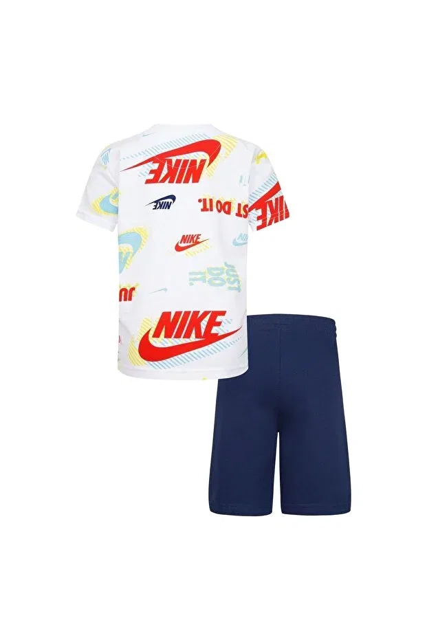 Детский комплект для девочек с принтом Active joy shorts t-shirt set Nike, U90 — фото 2