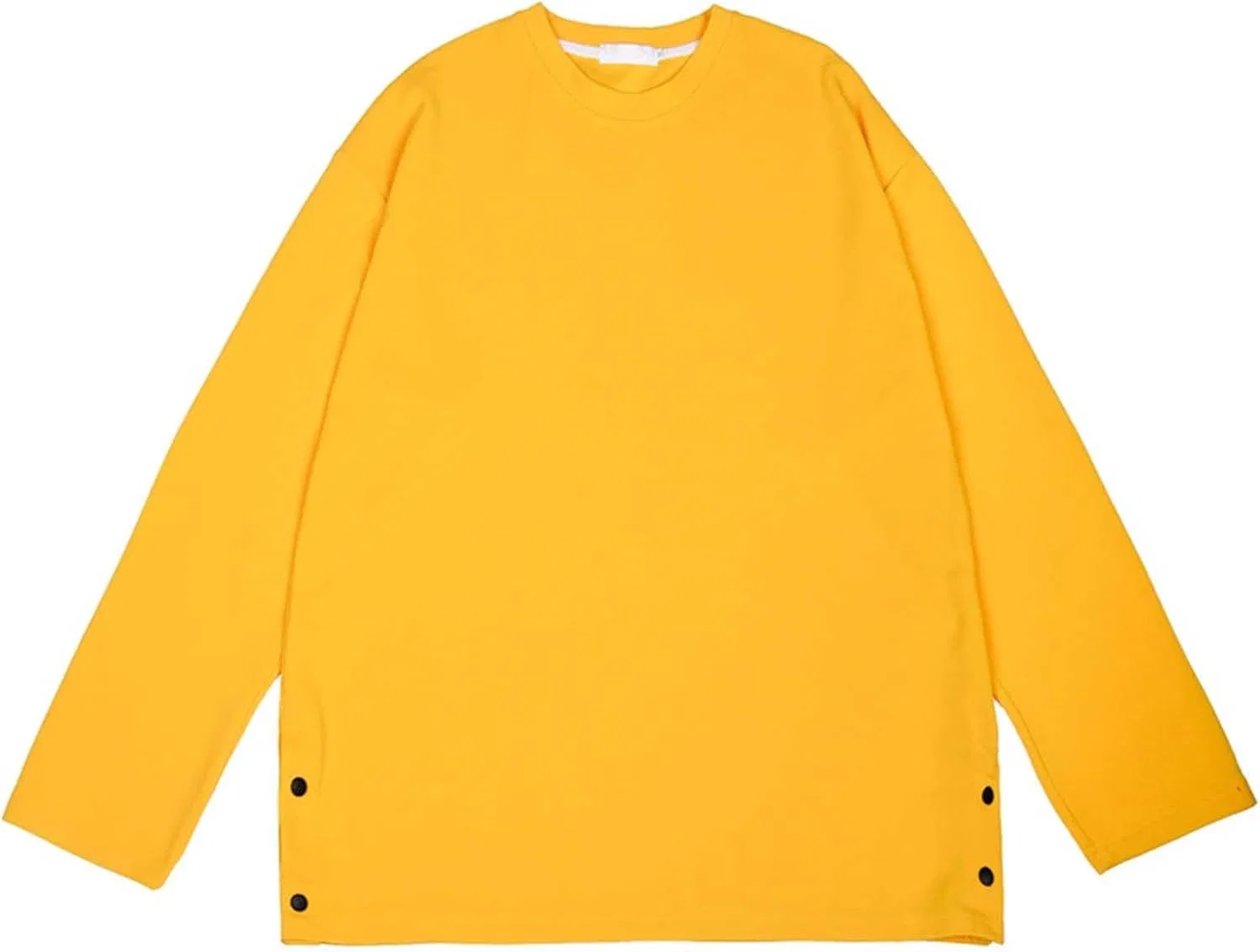 Мужская свободная футболка с длинным рукавом, Yellow — фото 3