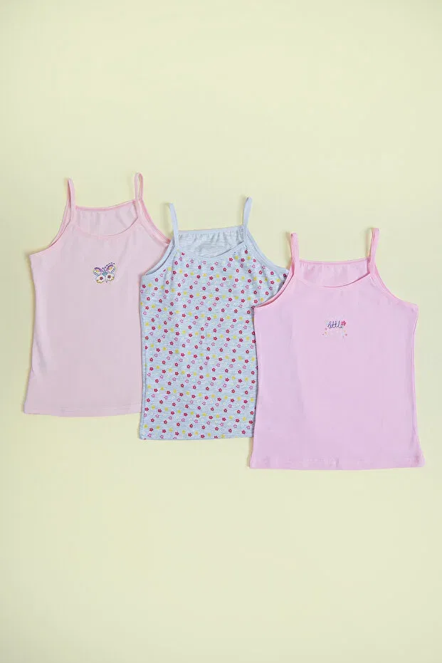 Детское хлопковое нижнее белье для девочек Floral Printed, Fulla Moda, Gri