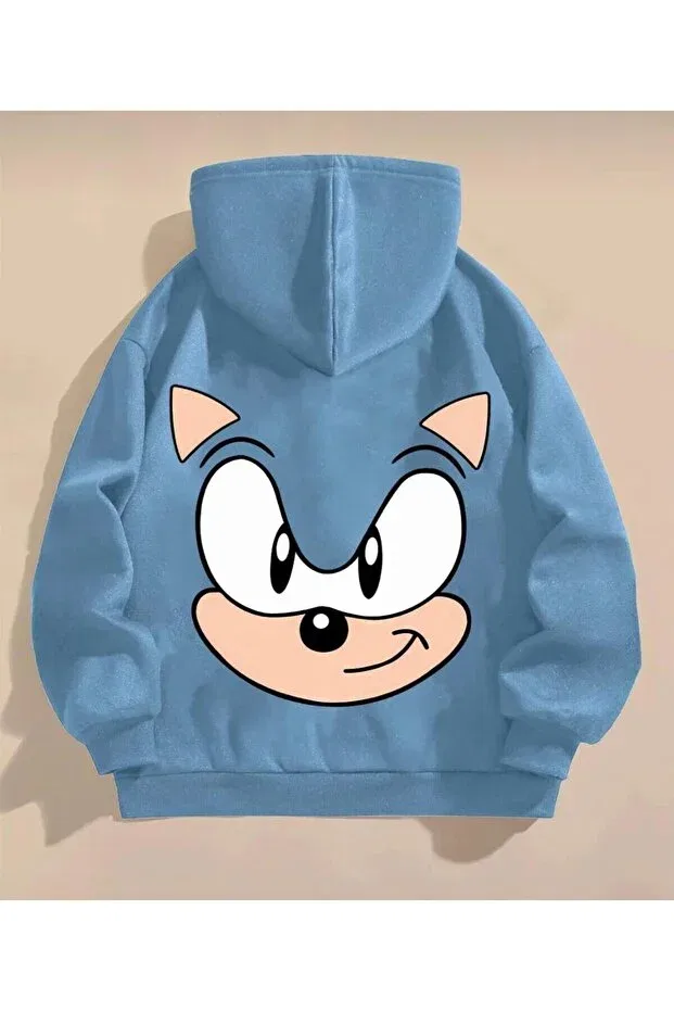 Детское худи для мальчиков с принтом Hooded 2-strand shardon back printed Nigrum Pardus, Blue