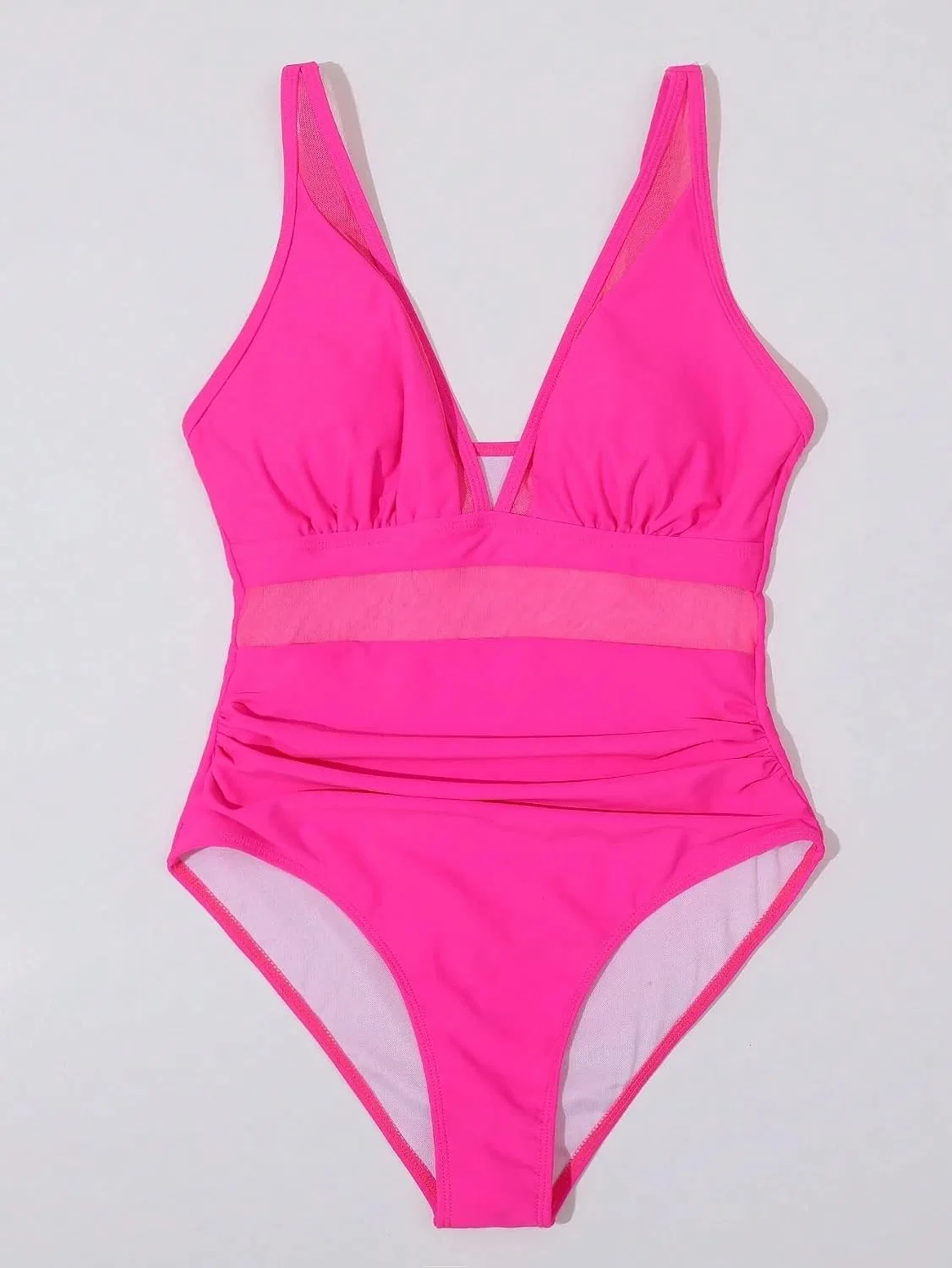 Женский монокини с открытой спиной и перекрестными лямками Hot Pink — фото 3