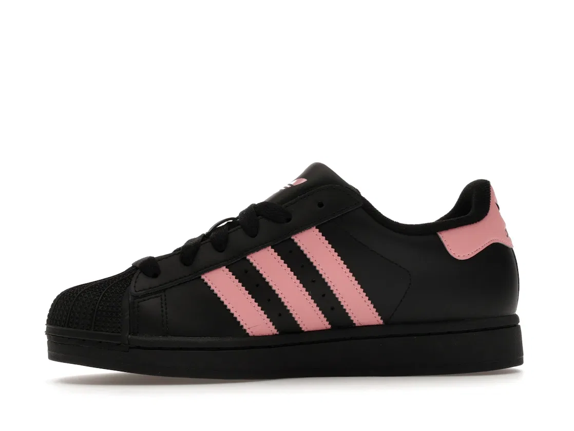 Детские кроссовки с перфорированным носком Adidas Superstar II, Core Black/Glow Pink/Core Black — фото 3