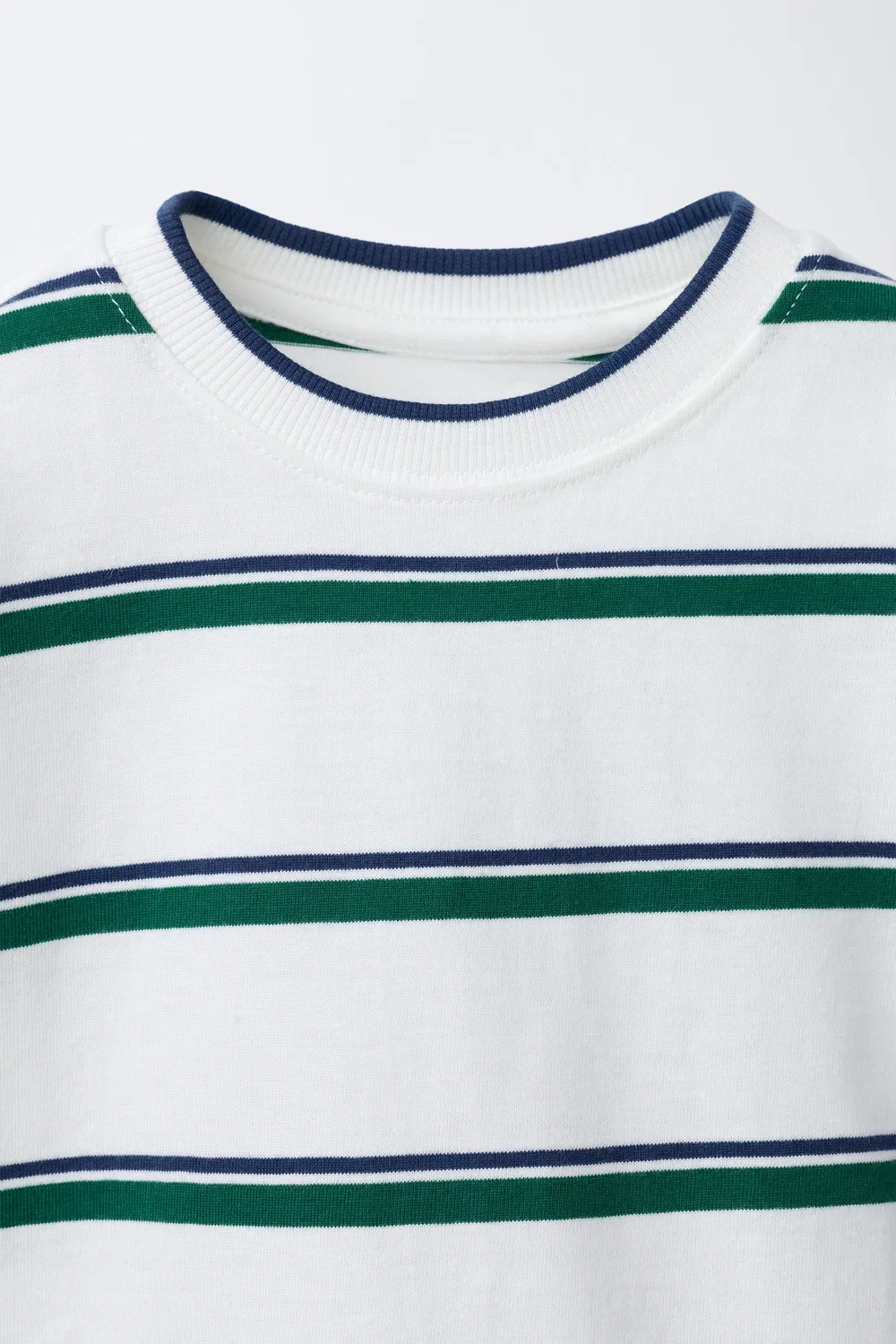 Полосатая футболка ZARA, Green — фото 3