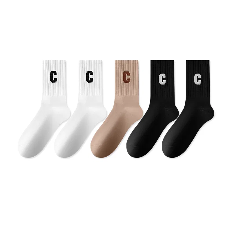 Детские гольфы 5 пар MINISO, 2 Black+2 White+1 Khaki