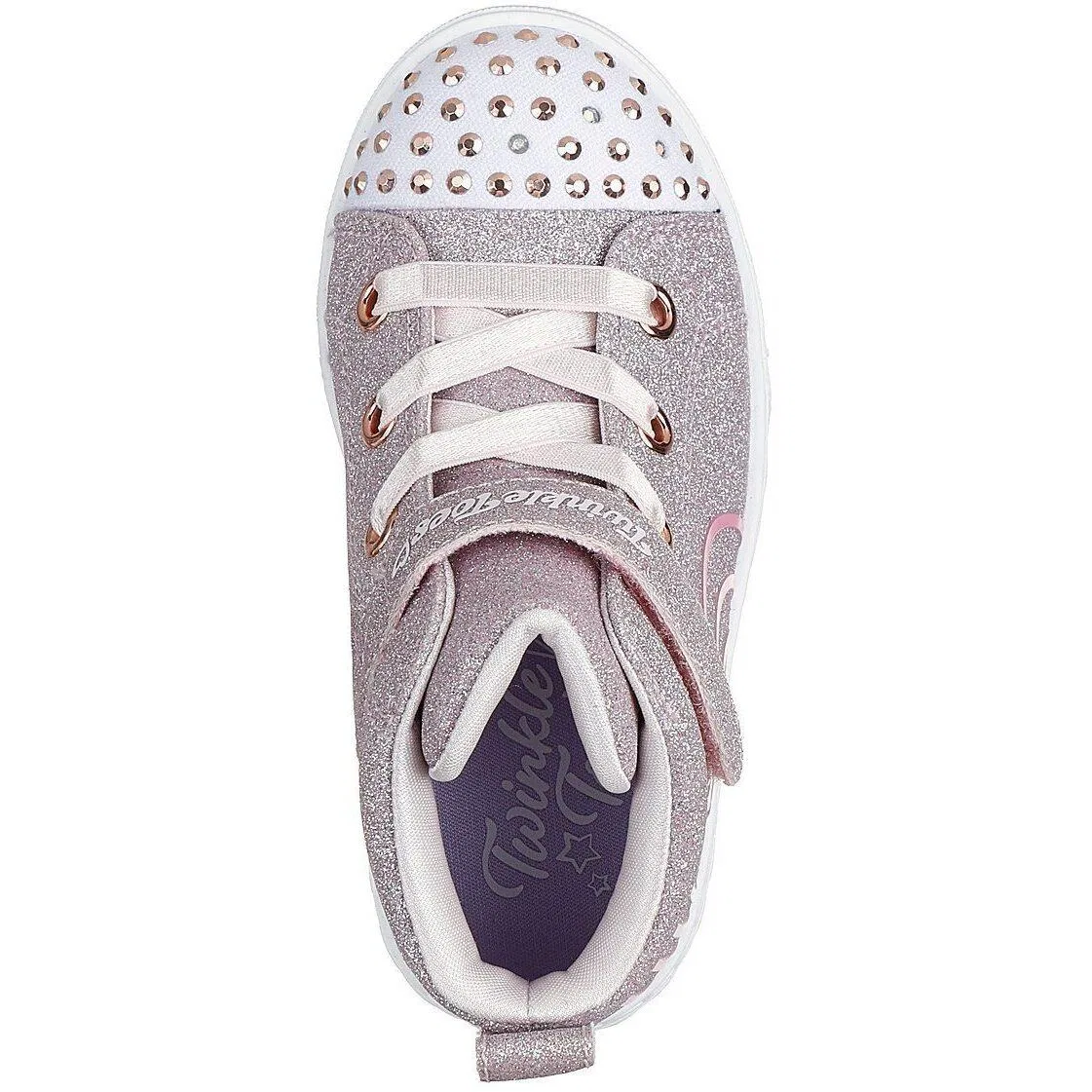 Детские кроссовки с принтом Heart Steps - Heart Glow Skechers, Violett — фото 2