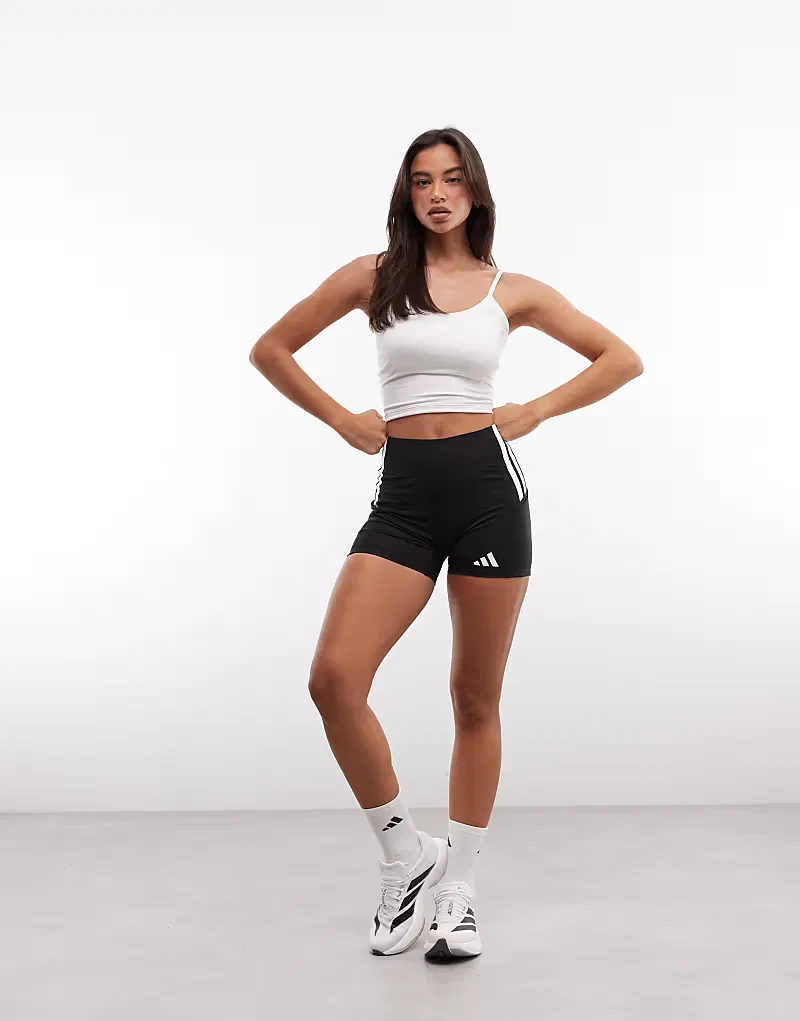 Облегающие беговые шорты Adidas Adizero, черный — фото 3