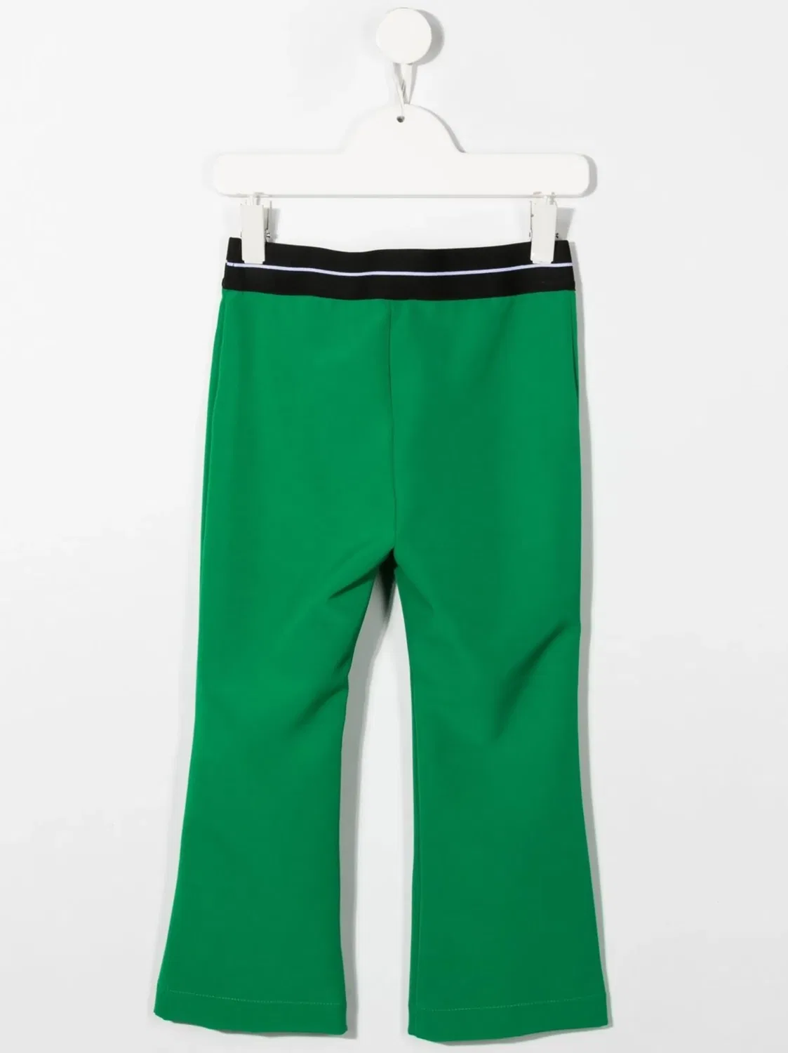 Клеш-брюки с логотипом на поясе MSGM, зеленый — фото 3