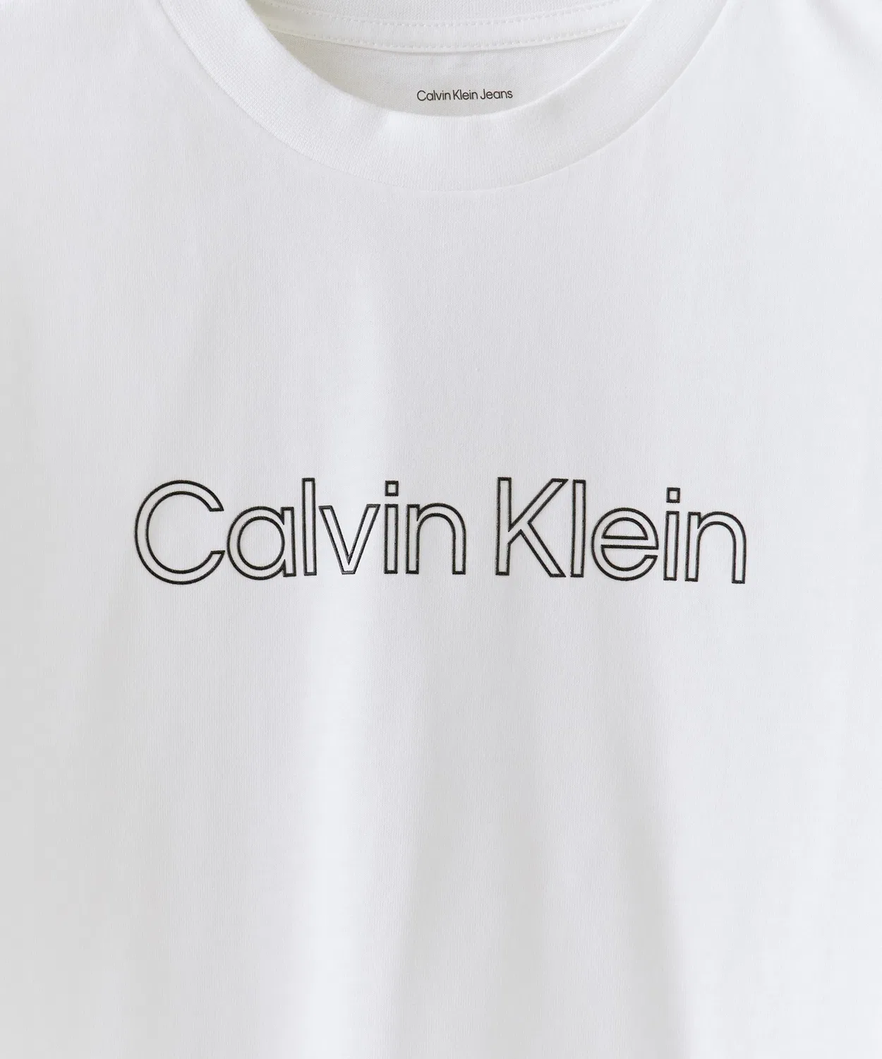 Мужская футболка с объемным логотипом Calvin Klein, Черный — фото 3