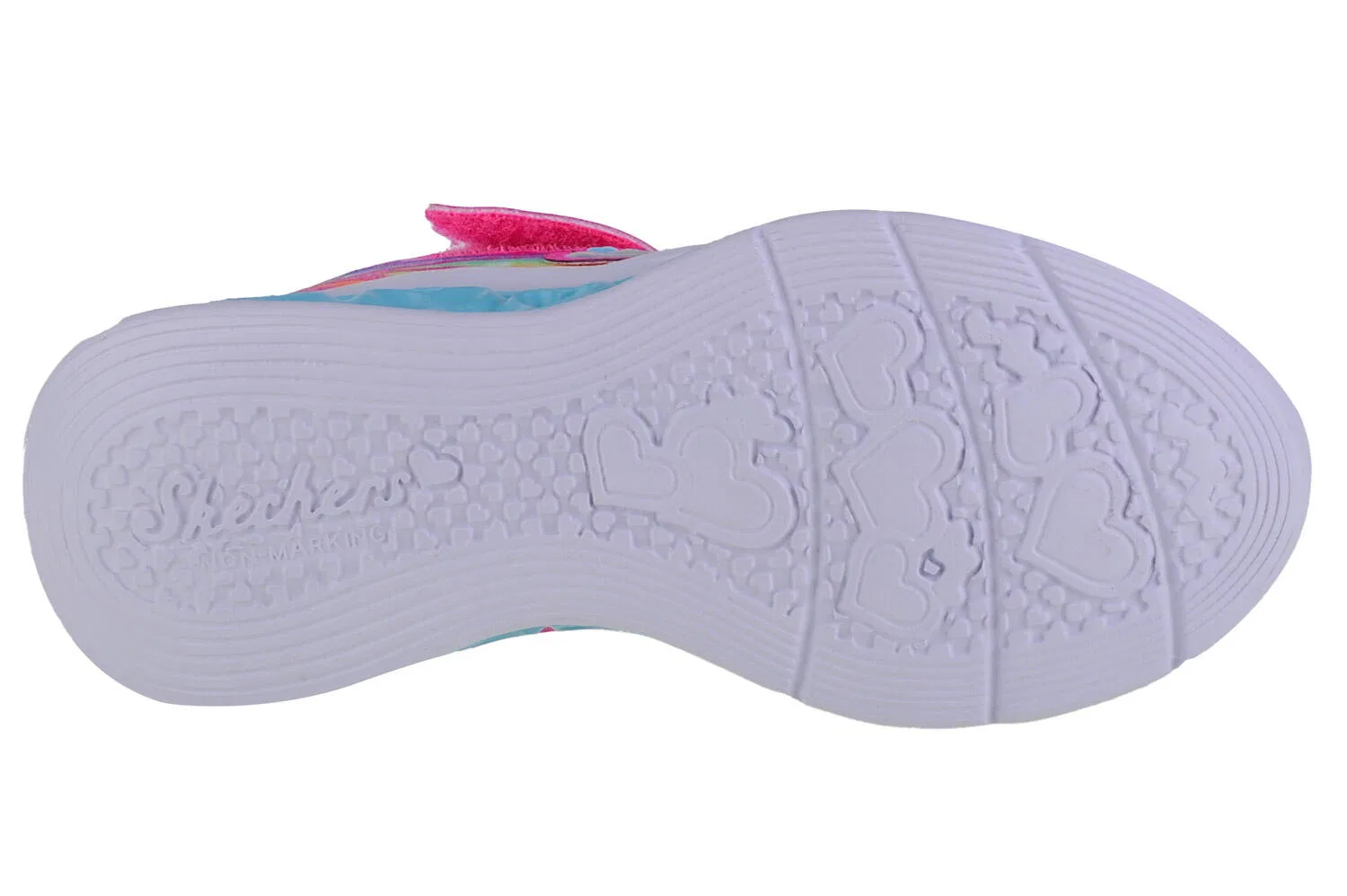 Детские кроссовки для девочек с технологией Lights Skechers Flutter Heart Lights-Groovy Swirl, Rosa — фото 4
