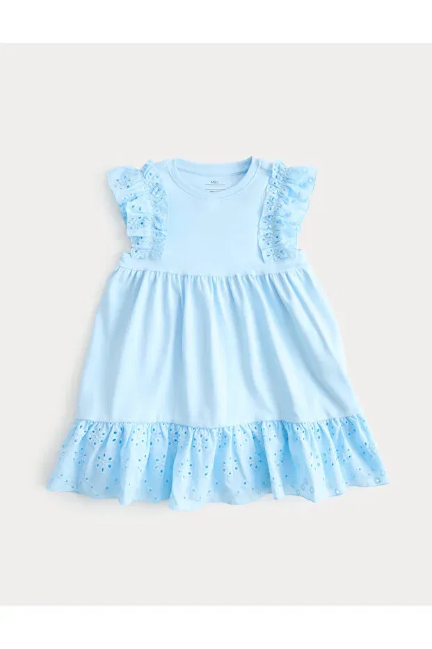 Детское платье для девочек кружевное Marks & Spencer, Blue
