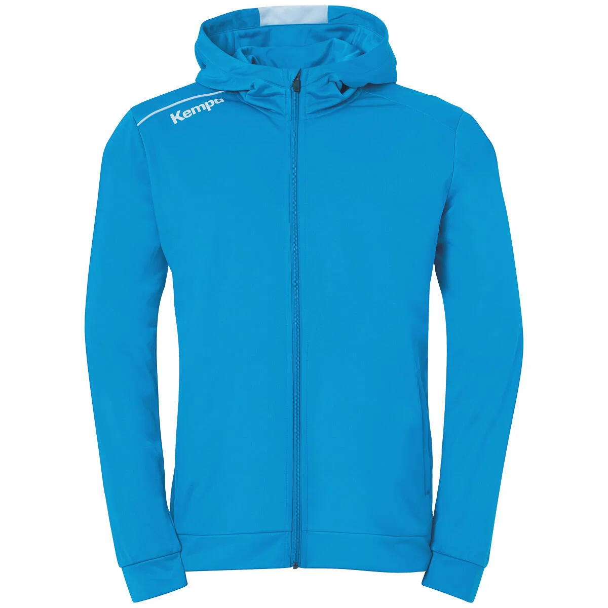 Детская тренировочная куртка PLAYER HOOD JACKET Kempa, Pastellblau Weiss Schwarz — фото 2