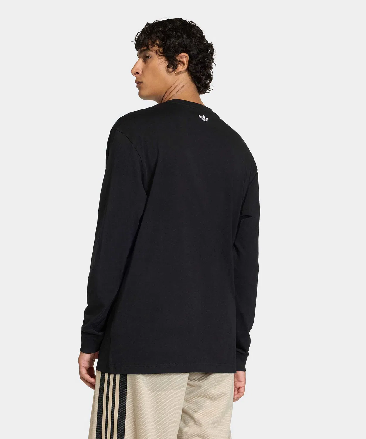 Мужское/Женское футболка с длинным рукавомс принтом Adidas Originals, Black — фото 4
