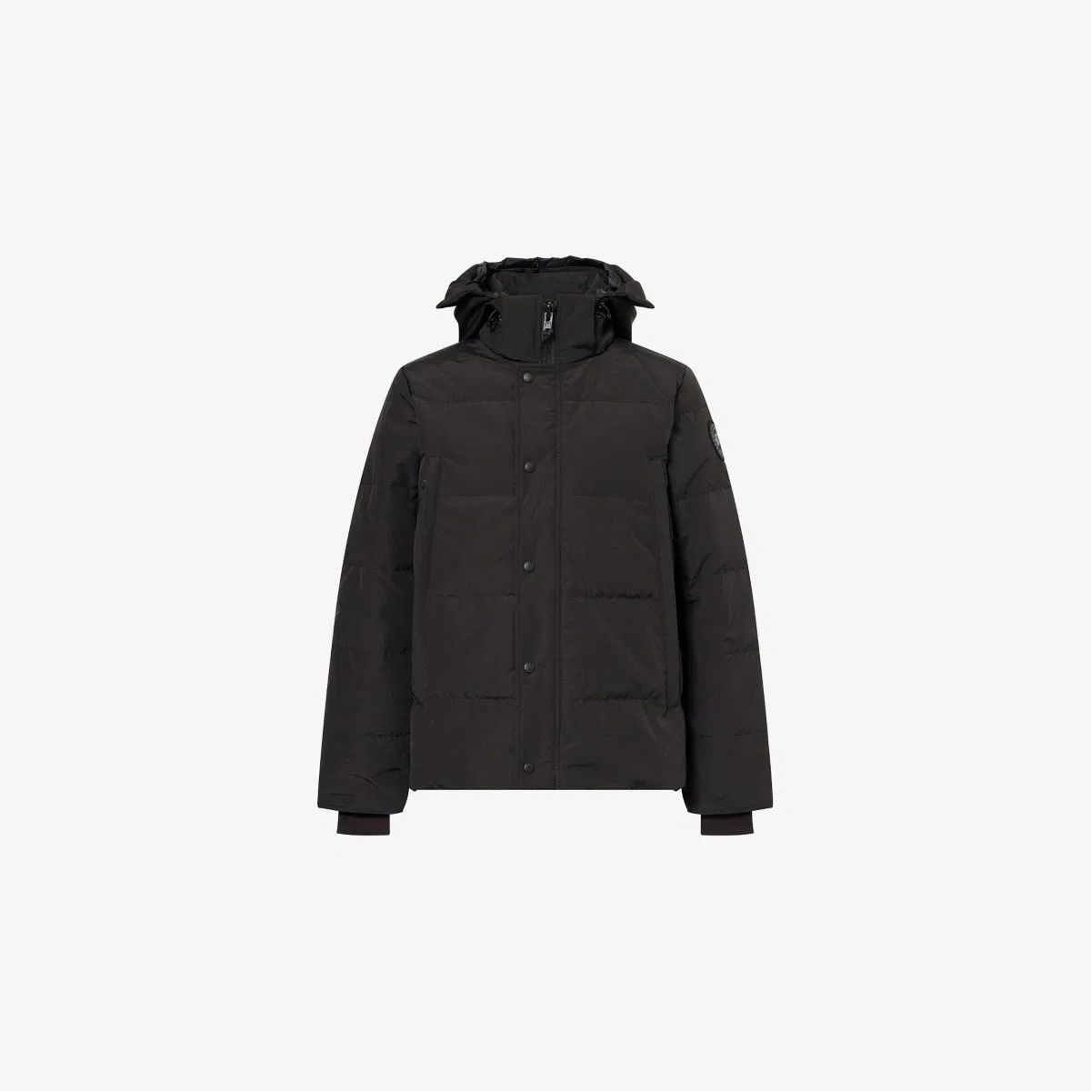 Парка Wyndham с капюшоном из тканого пуха Canada Goose, черный
