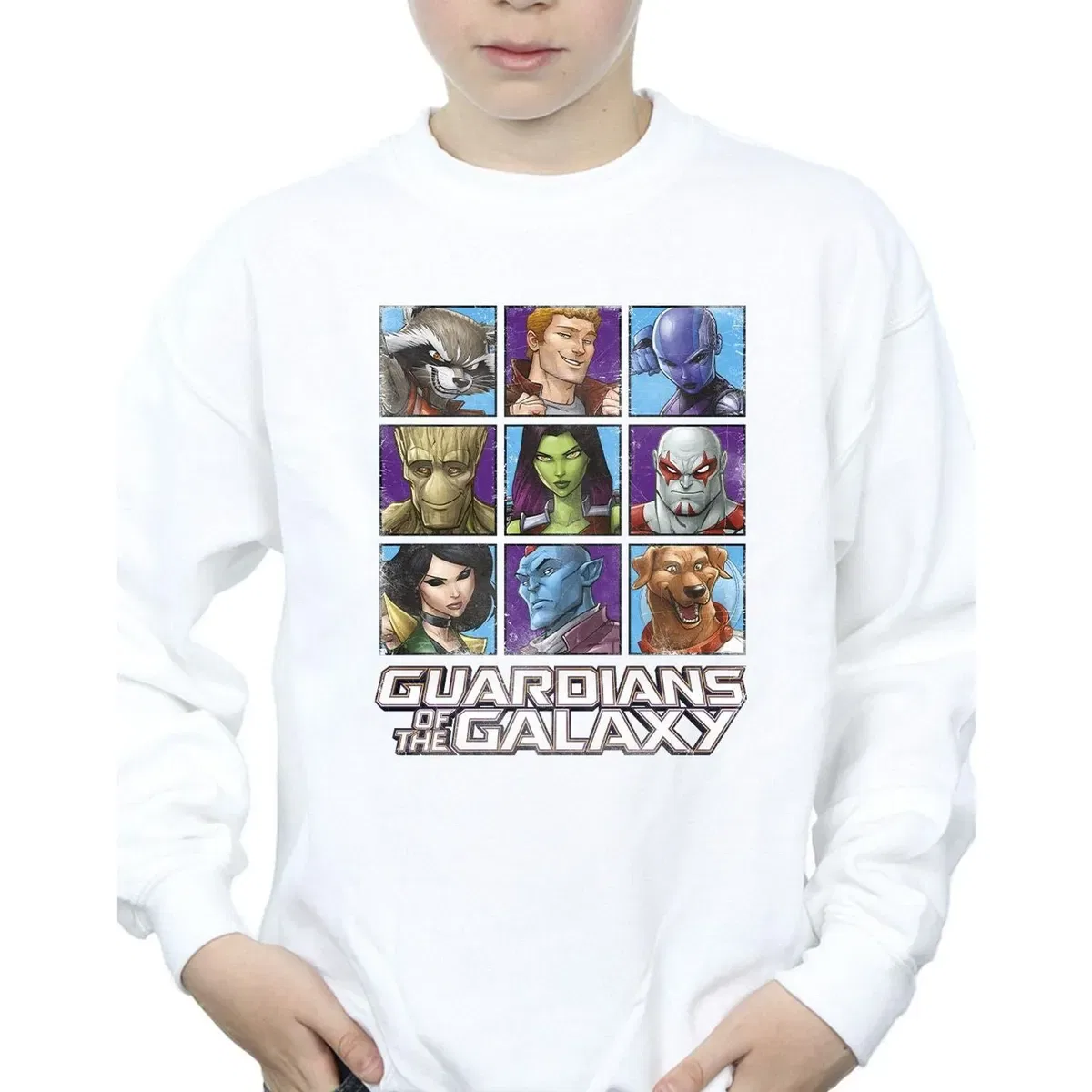 Свитшот с принтом Character Squares Guardians Of The Galaxy, White — фото 3