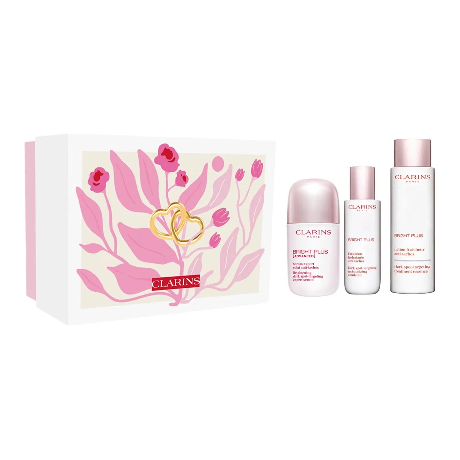 Набор косметики CLARINS Little Porcelain Bottle, Brightening Serum 50ml, Brightening Toner 200ml, Brightening Lotion 75ml, White