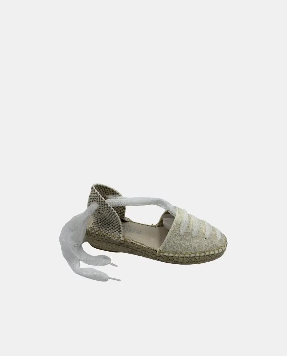 Детские туфли для девочек с кружевом Maredas, Beige