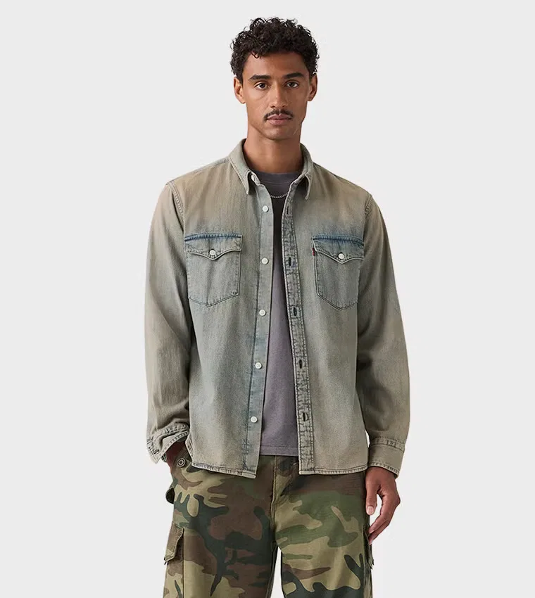 Рубашка в западном стиле свободного кроя Relaxed Fit Western Levi'S, синий