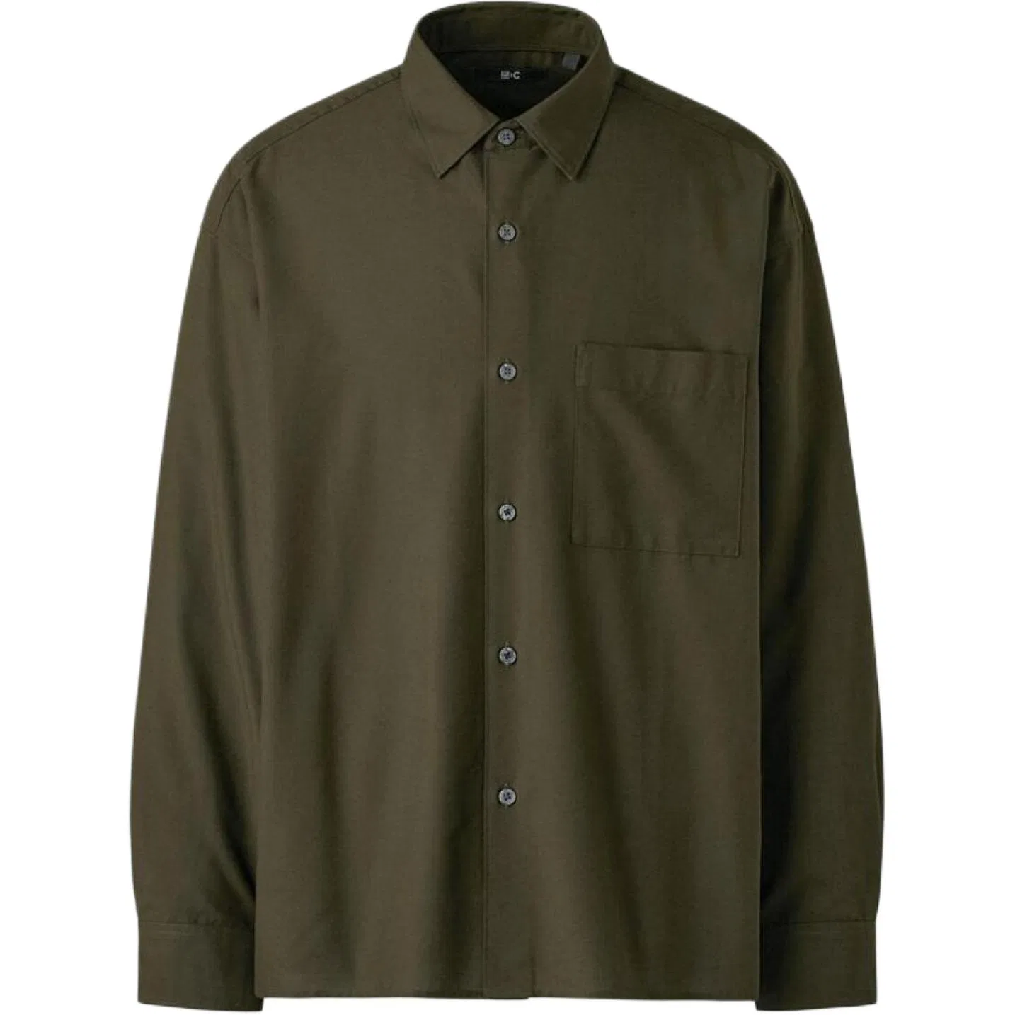 Детская рубашка с отложным воротником UNIQLO, Dark Olive