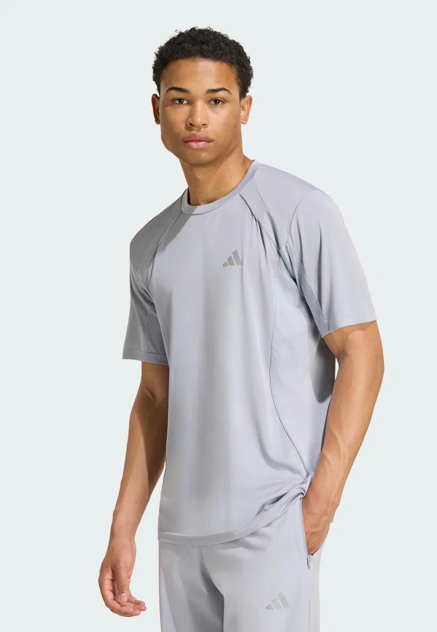 Футболка ADIDAS PERFORMANCE Performance Shirt 'Tech Apparel' серебристо-серого цвета — фото 2