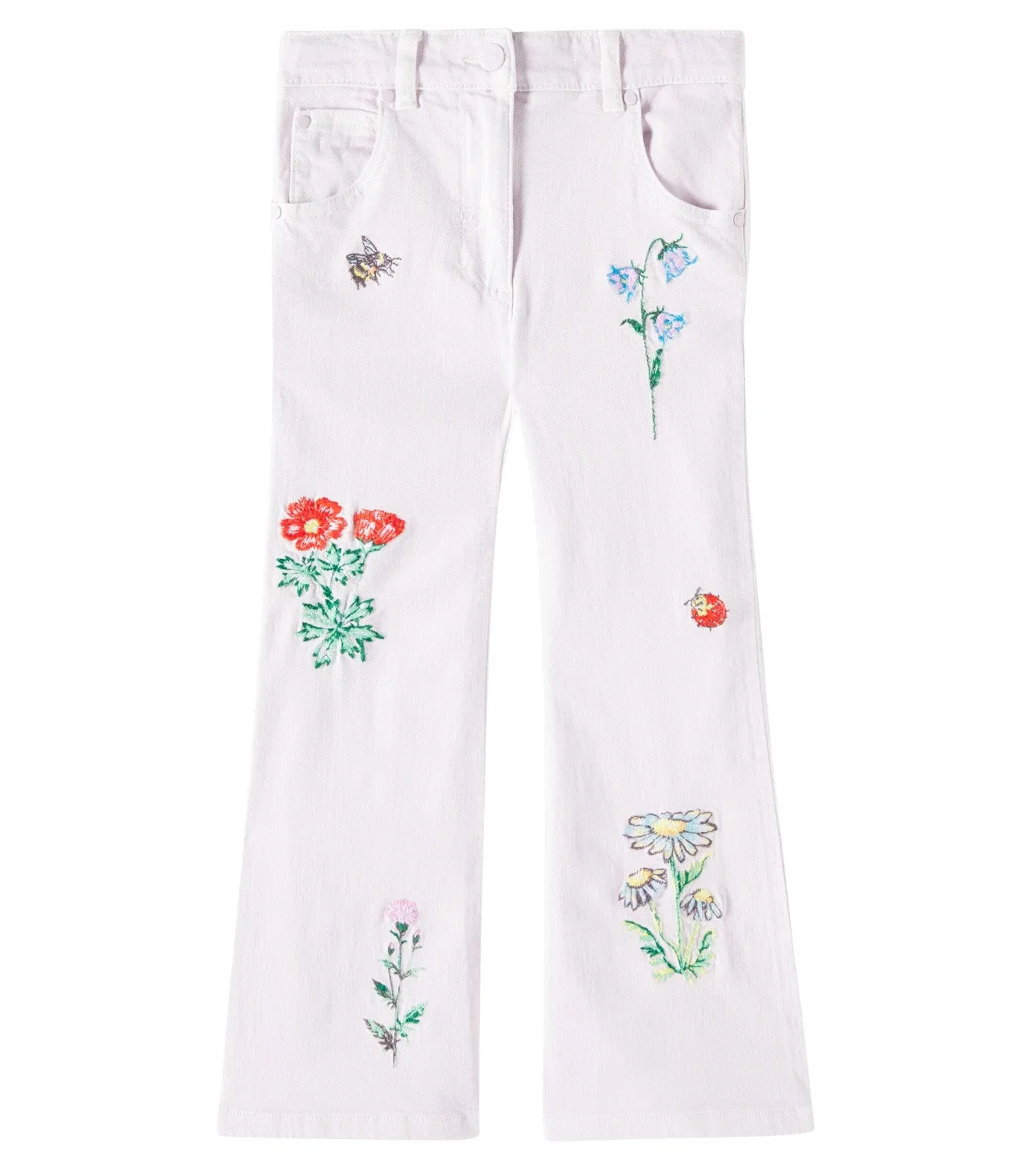 Джинсы с принтом Stella Mccartney Kids, белый