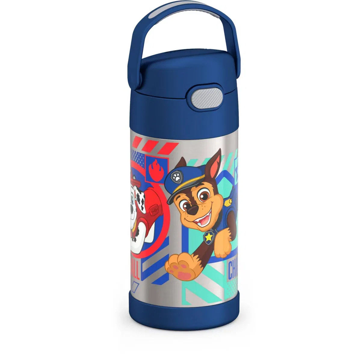Детская бутылка для воды 350 мл с трубочкой и ручкой PAW Patrol Thermos, Paw Patrol — фото 2