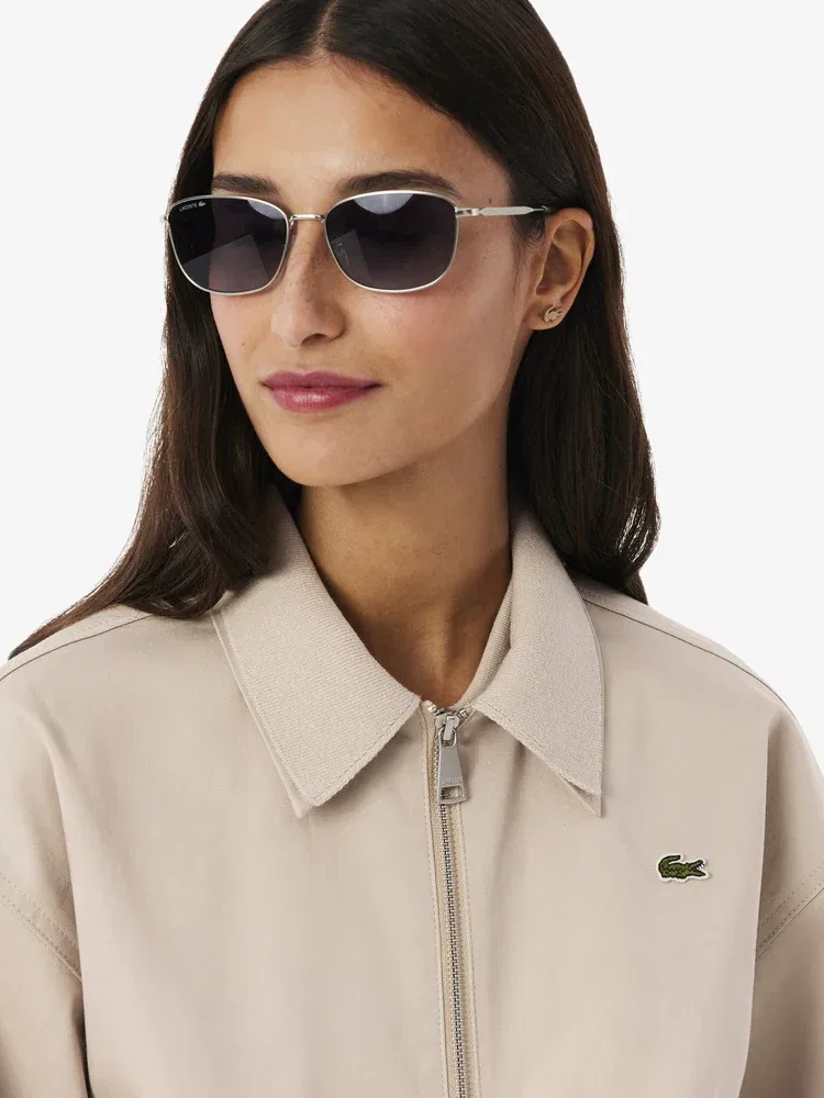 Жакет Lacoste BF8412 Beige, из габардина, классический крой — фото 3