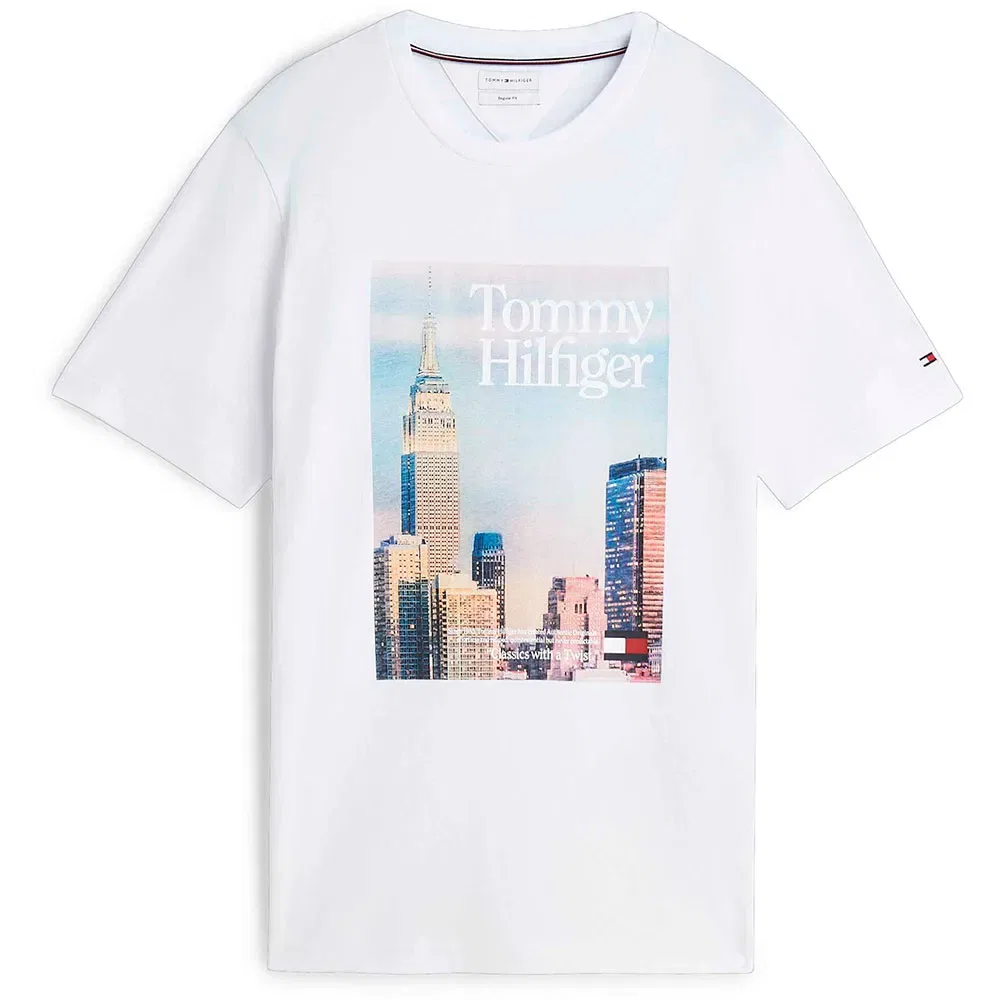 Мужская футболка с фотопринтом Tommy hilfiger, White