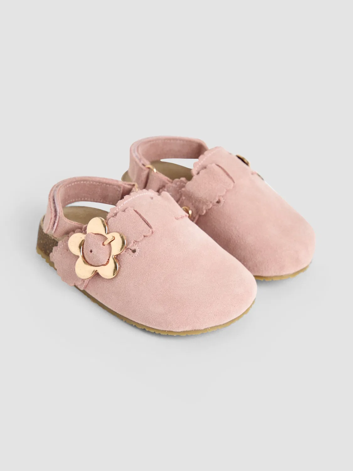 Клоги Suede Slip-On Clogs Jojo Maman Bébé, Dusky Pink