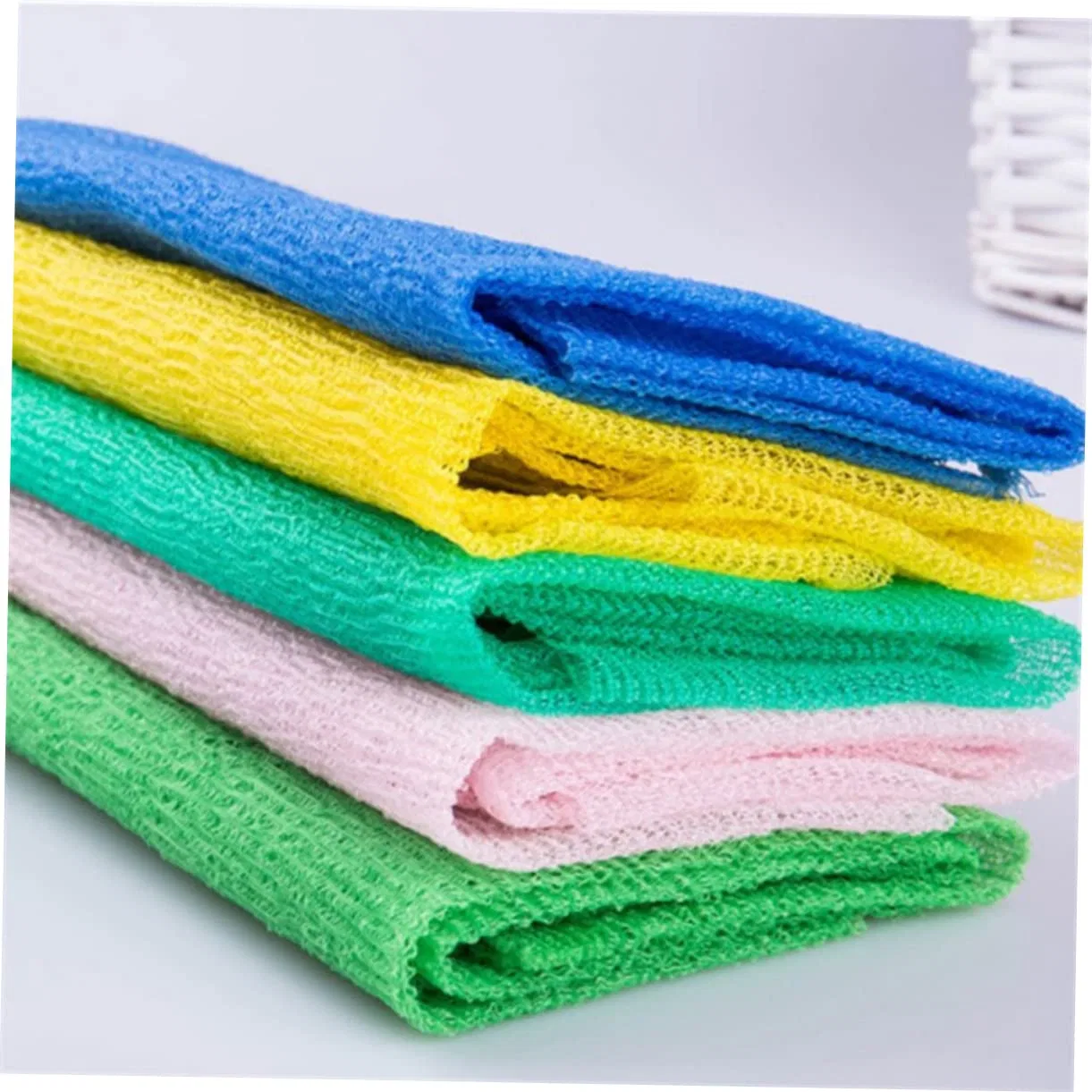 Пилинг-полотенце для душа, Nylon, 5 шт, 90x30x0.2 см, Mischfarben Partykindom — фото 3