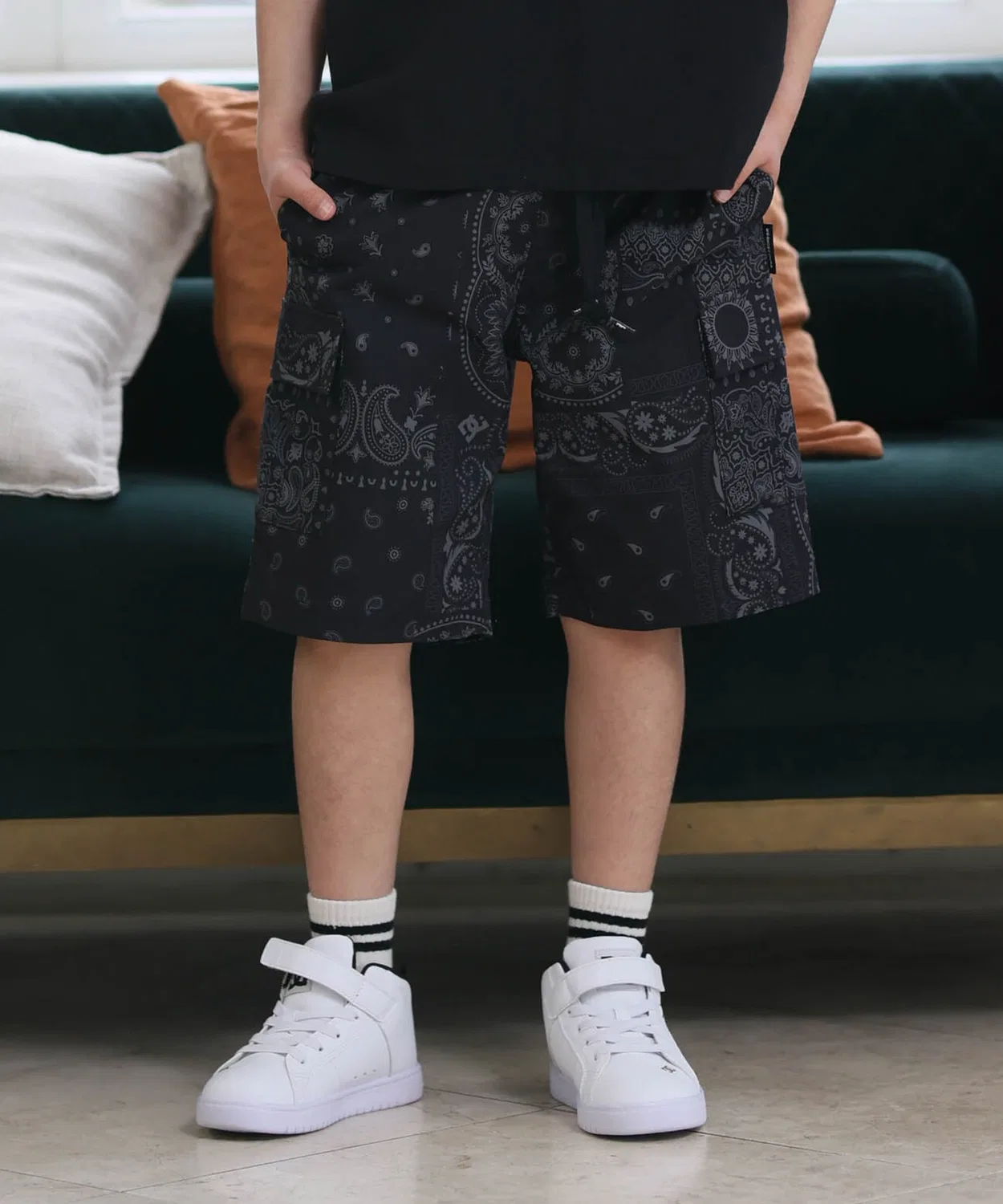 Детские шорты карго с принтом DC KD WIDE CARGO SHORT, Check — фото 2