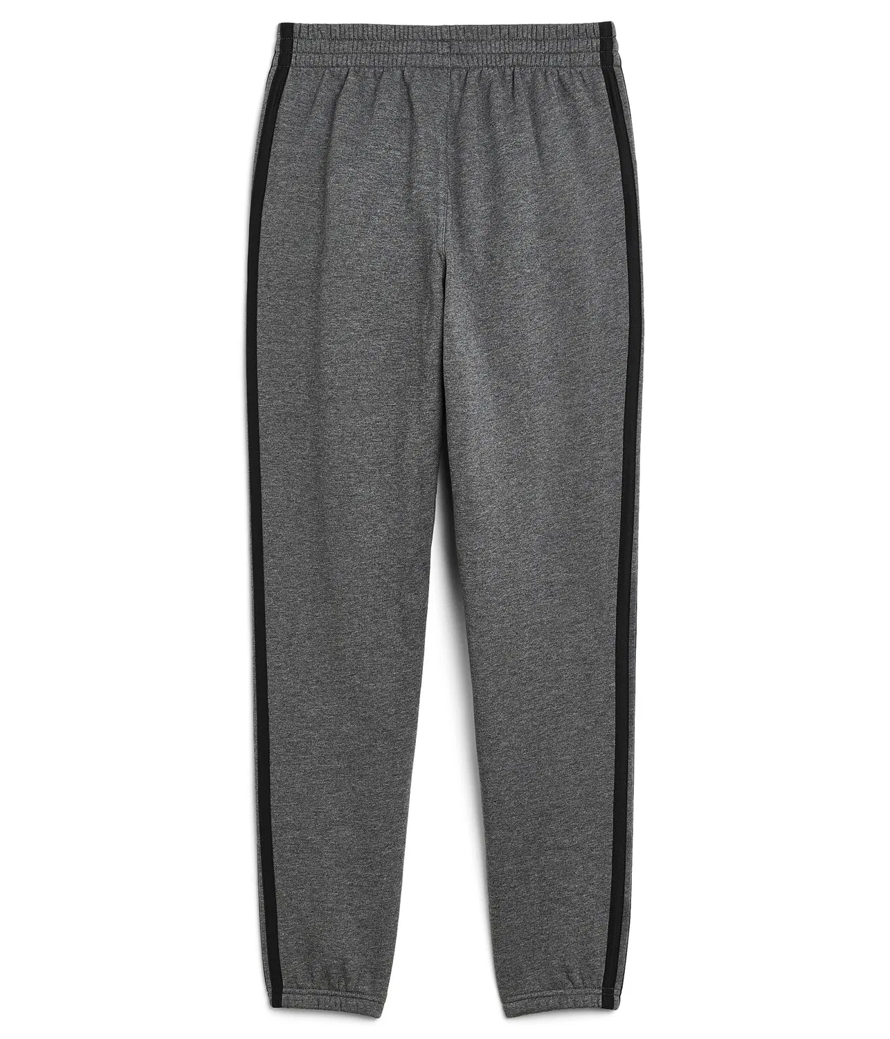 Спортивные брюки Essential 3-Stripe Fleece Heather Joggers (для детей постарше) Adidas Kids, Dark Grey Heather — фото 2