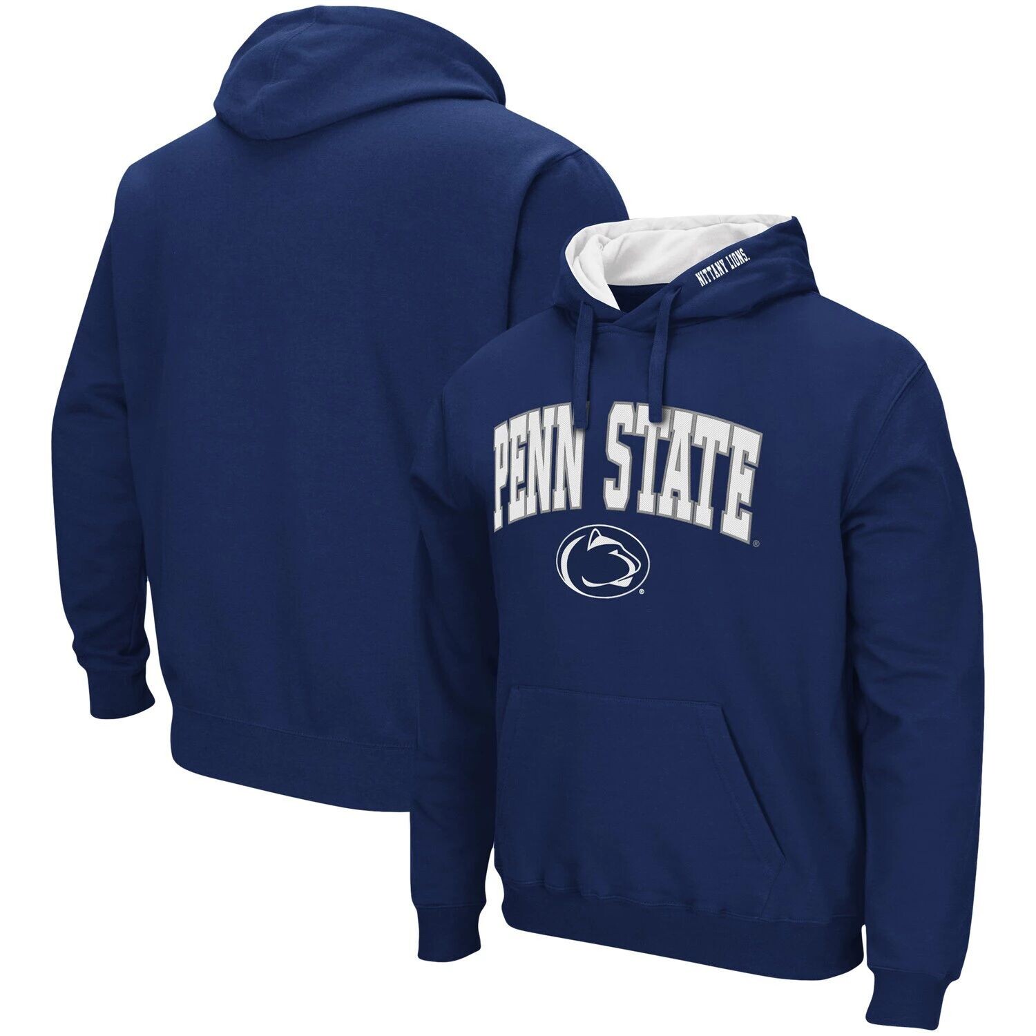 

Мужской темно-синий пуловер с капюшоном Penn State Nittany Lions Arch & Logo 3.0 Colosseum
