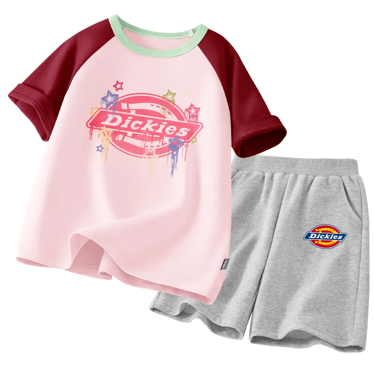 Детский спортивный комплект с логотипом Sunsun Logo Red Pink+Sunsun K Gray, Dickies, Sunsun Logo Red Pink+Sunsun K Gray