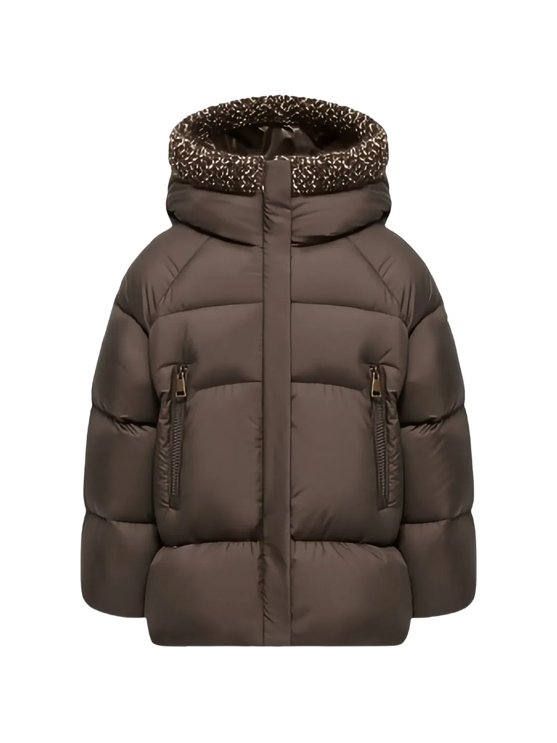 Стеганая куртка Duilla коричневая Moncler, коричневый