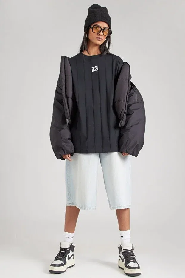 Женская футболка свободного кроя Jordan Brooklyn Loose Fit, Nike, Black — фото 3
