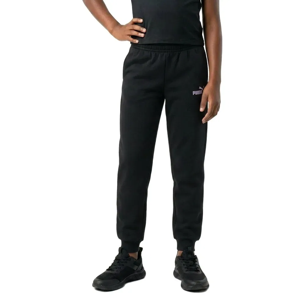 Детские спортивные штаны для девочек с логотипом Puma Essential 2 Color, Black