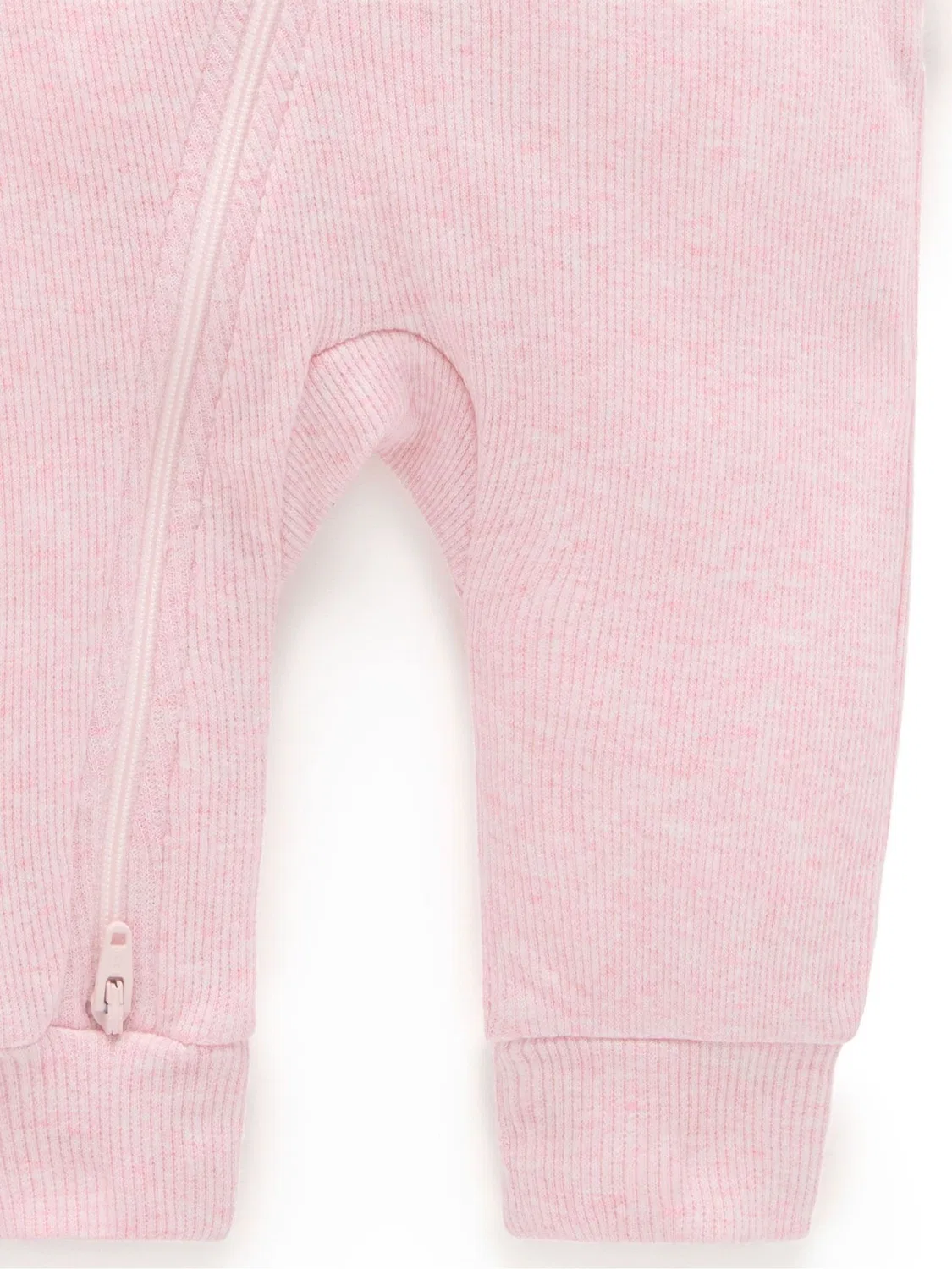 Боди с zip-застежкой Purebaby Pink — фото 3
