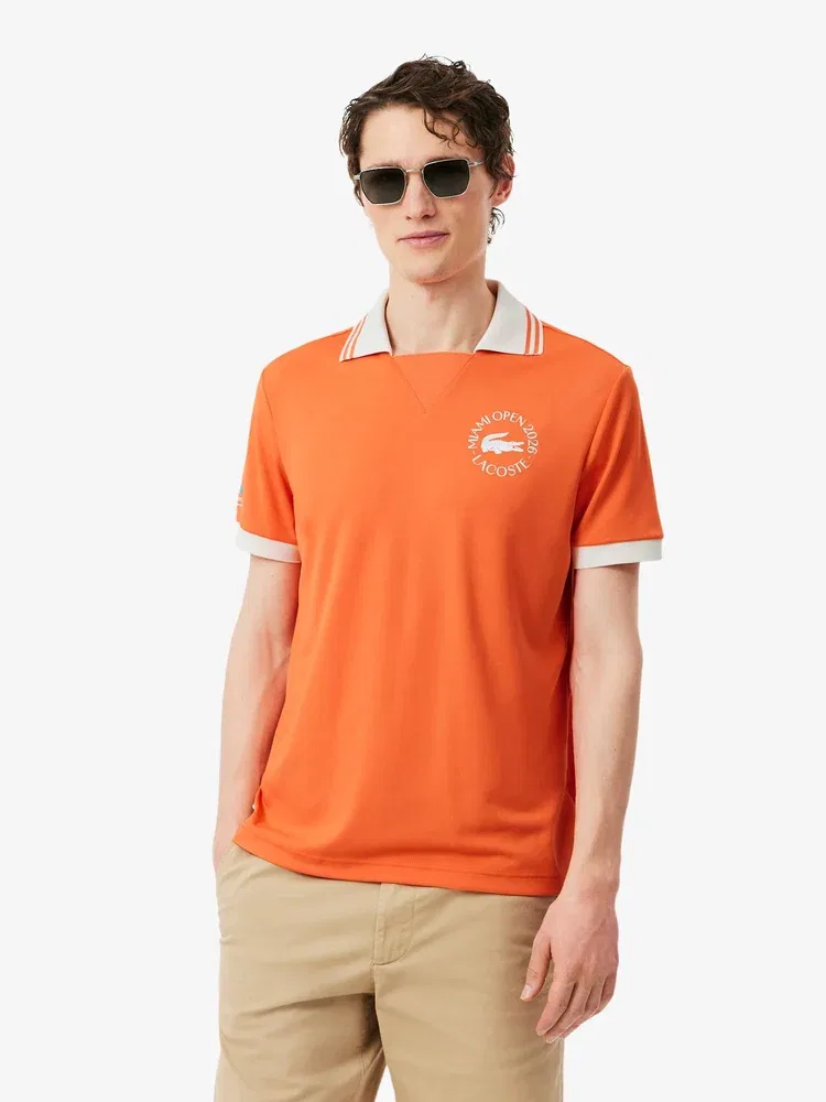 Футболка поло с открытым воротником Miami Open LACOSTE, Orange