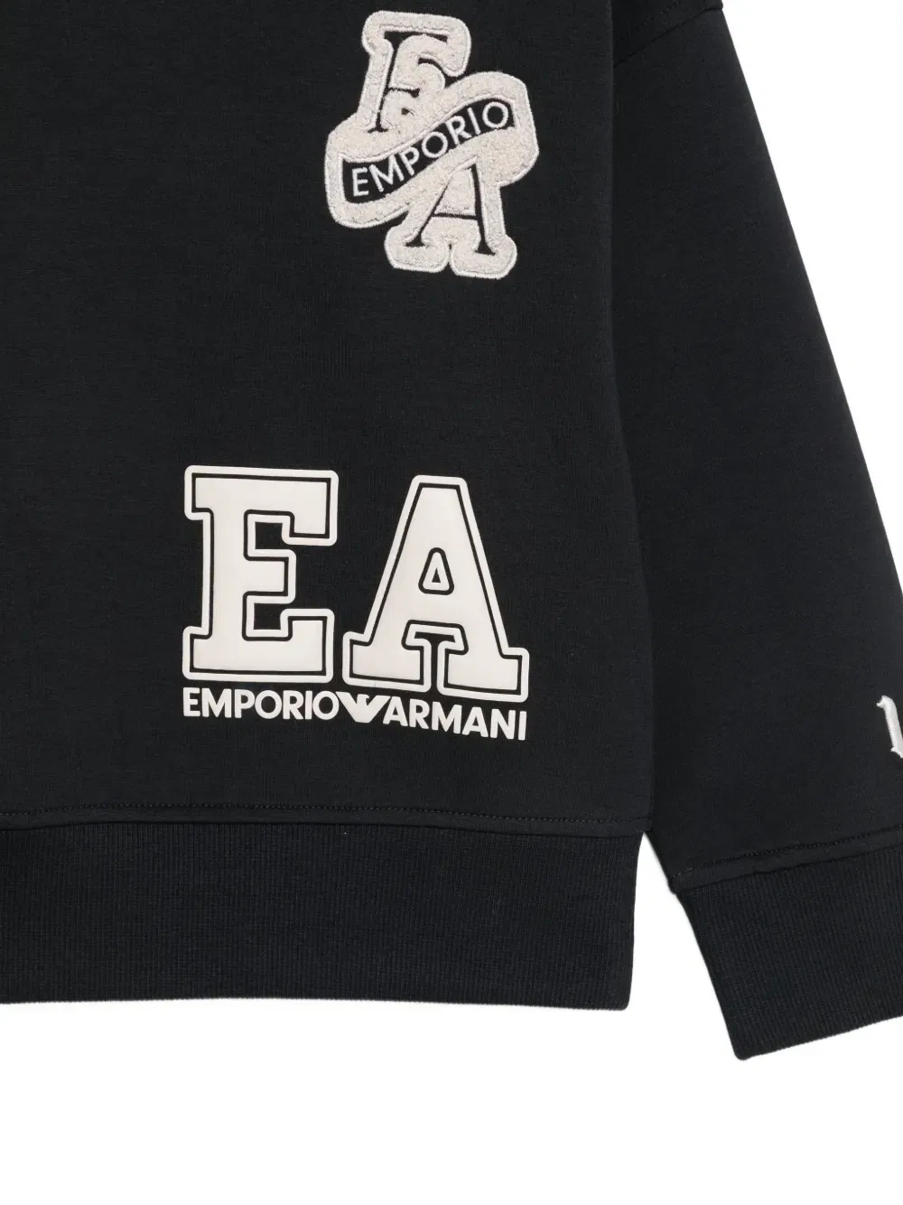 Джемпер с нашивкой-логотипом Emporio Armani Kids, синий — фото 3