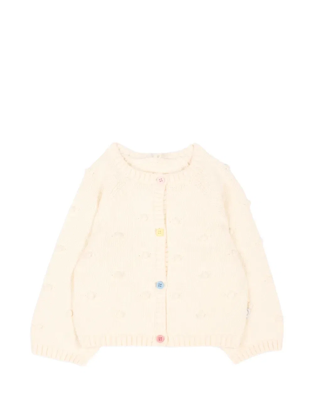 Кардиган фактурной вязки Stella Mccartney Kids, бежевый