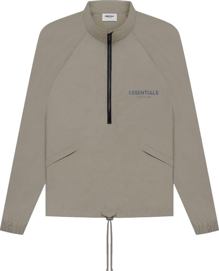 

Куртка Fear of God Essentials Half-Zip Jacket 'Taupe', коричневый