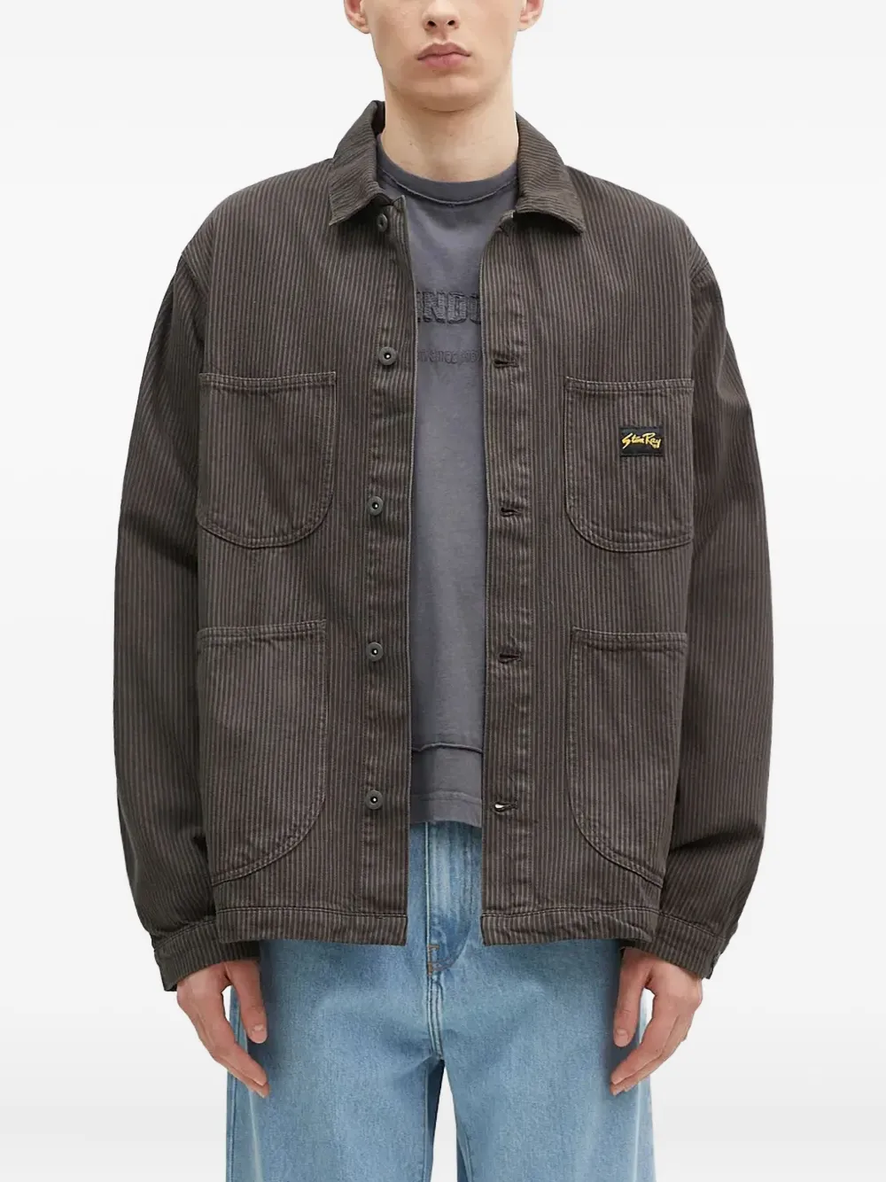 

Куртка-рубашка в полоску stan ray, коричневый