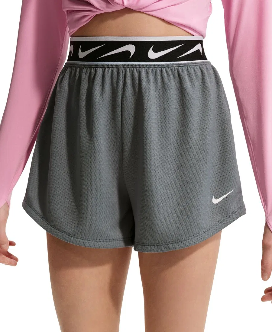Шорты для бега Dri-Fit с завышенной талией Nike, Smoke Gray White