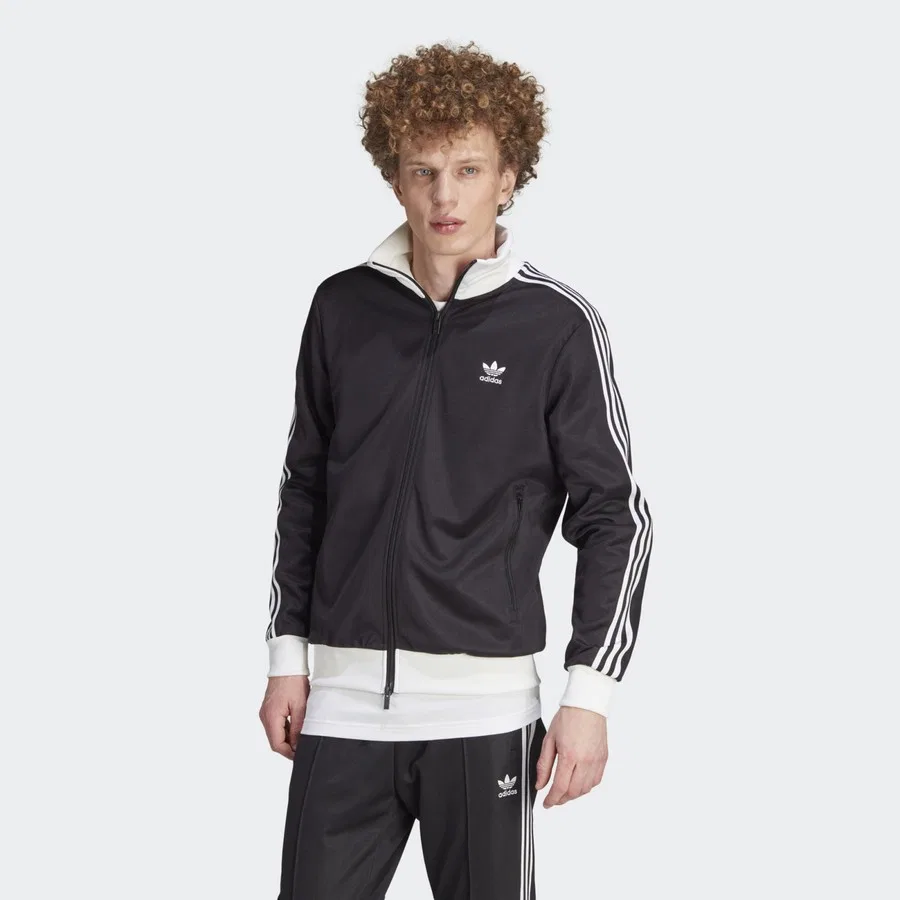 Спортивный свитшот с капюшоном и молнией Adicolor Classics Track Top adidas, Черно-белый