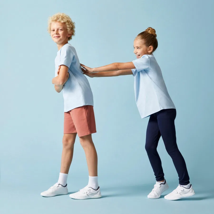 Детская футболка с коротким рукавом Domyos 500 Decathlon, Красный — фото 3