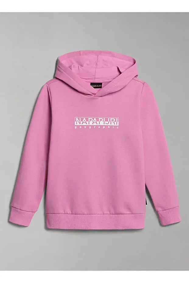 Детские свитшот для девочек с принтом Sportswear Napapijri, Pink