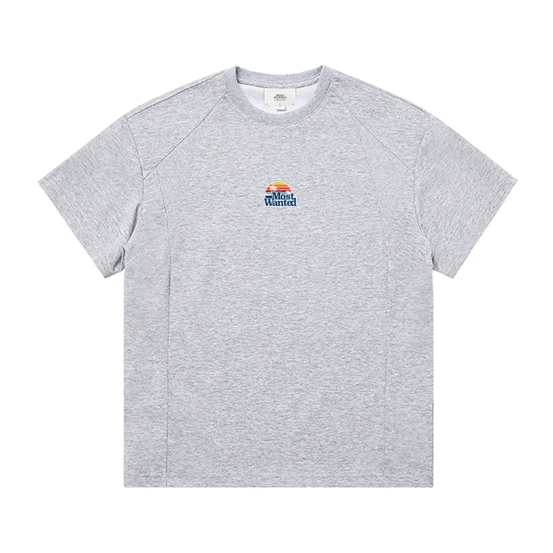 Детская футболка с круглым вырезом MostwantedLab, White Heather Gray — фото 3