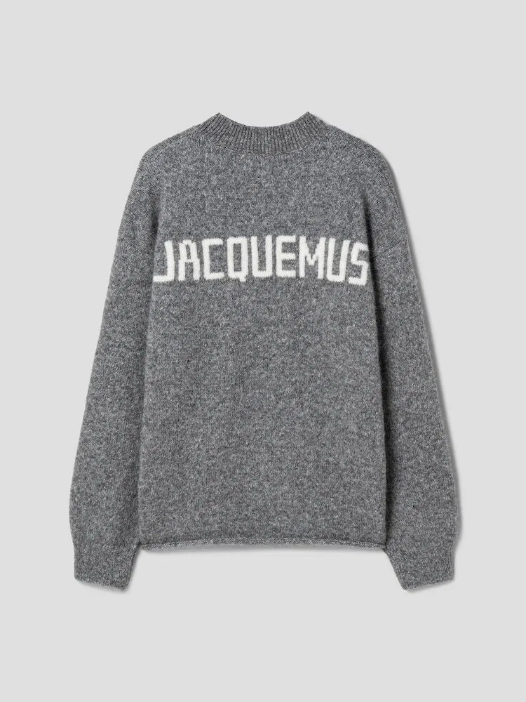 Свитер с логотипом JACQUEMUS, Grey — фото 2