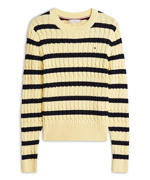 Свитер кабельной вязки, круглый вырез, Tommy Hilfiger — фото 2